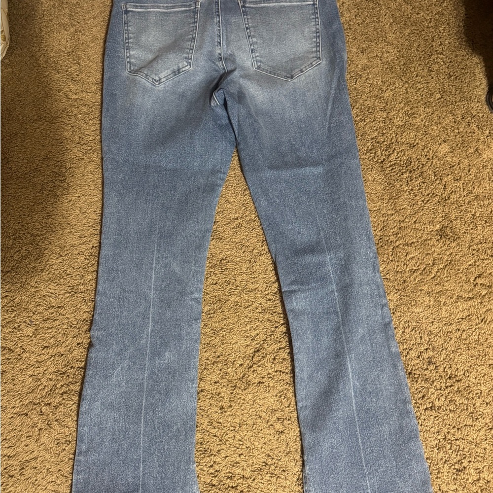 Express Medium Blue Straight Leg Jeans - Picture 2 of 4